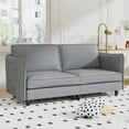 thumbnail image 1 of Modern Sofa Couch,74.27'' Loveseat Sofa Mid Century Comfy Couch, 2-Seater Love Seats for Small Spaces, Apartment,Grey, 1 of 7