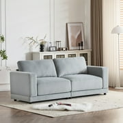 Modern Sofa Couches for Living Room,Mid-Century Upholstered Sofa Furniture with Sturdy Wooden Legs for Living Room,Bedroom,Grey