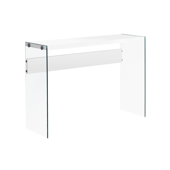 Modern Sofa Table with Glass Sides / Enhances Bedroom Decor