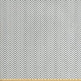 thumbnail image 1 of Ambesonne Modern Fabric by the Yard Upholstery, Zig Zag Triangle Print, 10 Yards, White Black, 1 of 4
