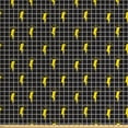 thumbnail image 1 of Ambesonne Modern Fabric by the Yard Upholstery, Thunder Symbols Elements Art, 5 Yards, Charcoal Grey and Yellow, 1 of 4