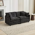 thumbnail image 1 of Modern Sofas Cloud Sofa LoveSeat (Ottoman is not included), Modern Sectional Couch, for Living Room Bedroom and Apartment, Comfy Double Layer Upholstered Seat Cushion, Breathable Chenille Fabric, Bla, 1 of 10