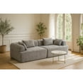 thumbnail image 1 of Modern Sofas Full-Foam Modular Sofa, 96" Bouclé 2-Piece Sectional with Rounded Arms, Cloud-Like Comfort, Compressed Packing:33015-GR,Fabric Sofas, 1 of 16