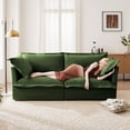 thumbnail image 1 of Modern Sofas Modern Slipcovered 2-Seat Sofa Couches for Living Room, 2 Seater Sofa, Plain Chenille Deep Seat Sofa with Upholstered Cushion&Detachable Cover, Comfy Sofa Couch for Small Space, Apartme, 1 of 25
