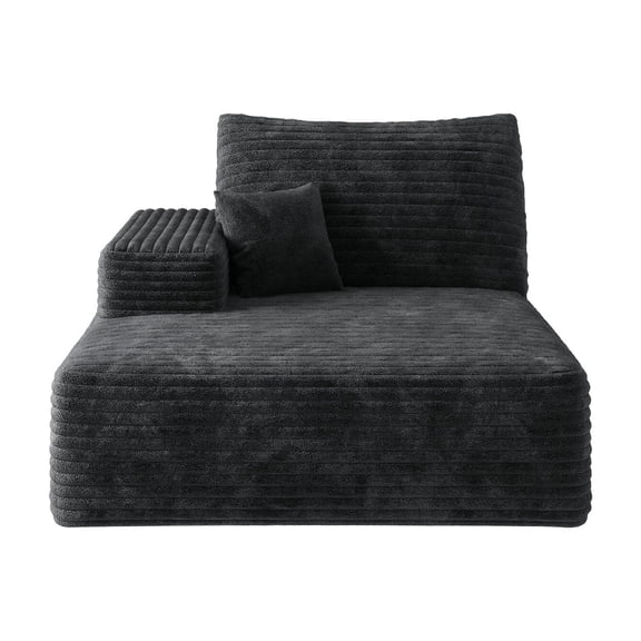 Modern Sofas, Y119-RIGHT-SLEEPER-BLACK-SOFA, Black Fabric Sofas,Foam Rustic Sofas, Furniture Primary Living Space Sofas Y119-RIGHT-SLEEPER-BLACK-SOFA