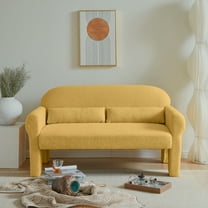 Modern Sofas, modern boucle loveseat for Living room, Yellow Rustic Sofas,Foam Fabric Sofas, Furniture Primary Living Space Sofas modern boucle loveseat for Living room