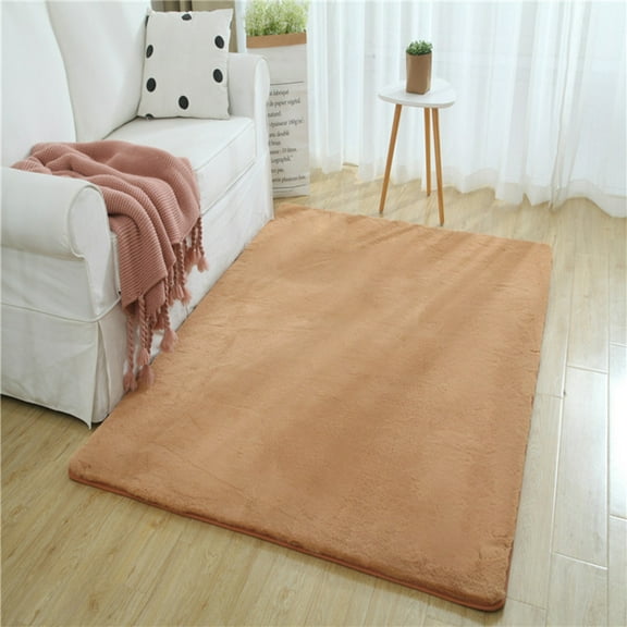 Modern Soft Area Rug Non Slip Living Room Carpet, Skin Friendly Polyester Suede Floor Mat for Bedroom Decor, Machine Washable Eco Friendly Dye Home Decor