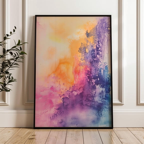 Modern Soft Color Colorful Splash Poster Unframed Paper Print