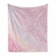 thumbnail image 1 of Modern Soft Flannel Fleece Blanket, Abstract Pattern in Pastel Pink Tones Retro Disco Style Party Theme Artwork, Cozy Plush for Indoor and Outdoor Use, 70" x 90", Pale Pink Baby Pink, by Ambesonne, 1 of 6