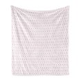 thumbnail image 1 of Modern Soft Flannel Fleece Blanket, Love Theme Romantic Repetitive Pattern of Hearts in Monochrome Style Valentine's Day, Cozy Plush for Indoor and Outdoor Use, 60" x 80", Pink White, by Ambesonne, 1 of 6