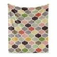thumbnail image 1 of Modern Soft Flannel Fleece Blanket, Seamless Oriental Geometric Morrocan Doodle Pattern with Dots and Blank Colors Art, Cozy Plush for Indoor and Outdoor Use, 60" x 80", Multicolor, by Ambesonne, 1 of 6