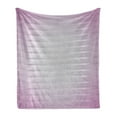 thumbnail image 1 of Modern Soft Flannel Fleece Throw Blanket, Lilac Horizontal Lines Pattern with Reflections Box like Design Art Image Print, Cozy Plush for Indoor and Outdoor Use, 60" x 80", Dried Rose, by Ambesonne, 1 of 5