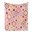 thumbnail image 1 of Modern Soft Flannel Fleece Throw Blanket, Seamless Doodle Style with Dots Tear Like Colorful Vivid Ornaments Image, Cozy Plush for Indoor and Outdoor Use, 70" x 90", Multicolor, by Ambesonne, 1 of 5