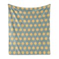 thumbnail image 1 of Modern Soft Flannel Fleece Throw Blanket, Starry Night Pattern in Conceptual Artwork Style with Retro Details Print, Cozy Plush for Indoor and Outdoor Use, 50" x 70", Apricot Mustard, by Ambesonne, 1 of 6