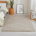 thumbnail image 1 of Modern Soft PV Fur Area Rug, Non-Slip Fuzzy Shag, Plush Furry Floor Carpet for Bedroom, Living Room, Nursery, Solid Color 5 x 7 ft - Taupe, 1 of 2