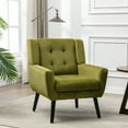 thumbnail image 1 of Modern Soft Velvet Material Ergonomics Accent Chair Living Room Chair Bedroom Chair Home Chair With Black Legs For Indoor Home, 1 of 9