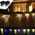 thumbnail image 1 of Modern Solar Wall Light Outdoor Lamp IP65 Waterproof Up and Down for Porch Garden Decor 2 Pack Long Lasting Battery Life Easy Installation White Warm Light, 1 of 8