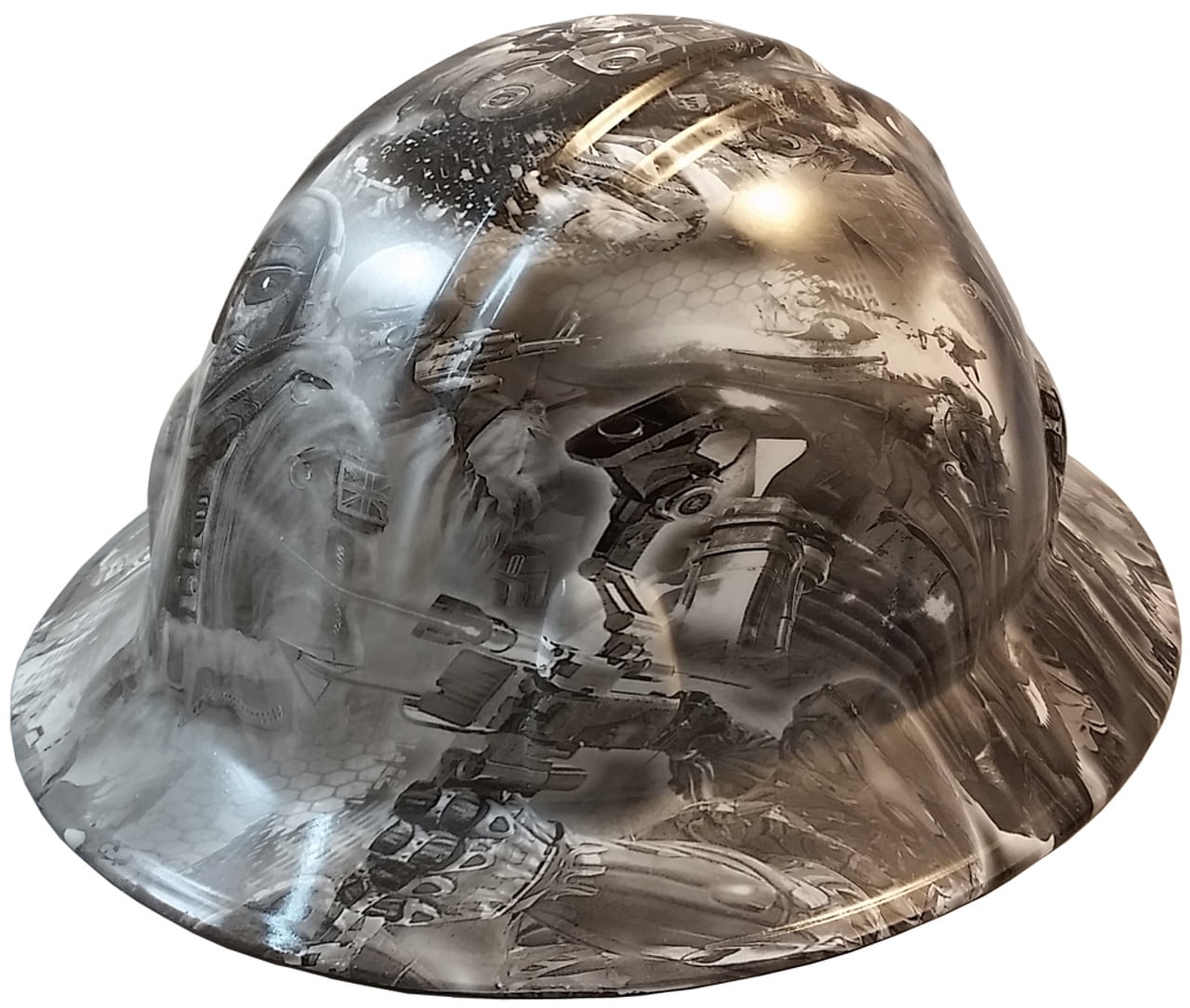 Modern Soldier Hydro Dipped Hard Hats Full Brim Design with 4 Pt Suspension