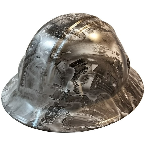 Modern Soldier Hydro Dipped Hard Hats Full Brim Design with 4 Pt Suspension