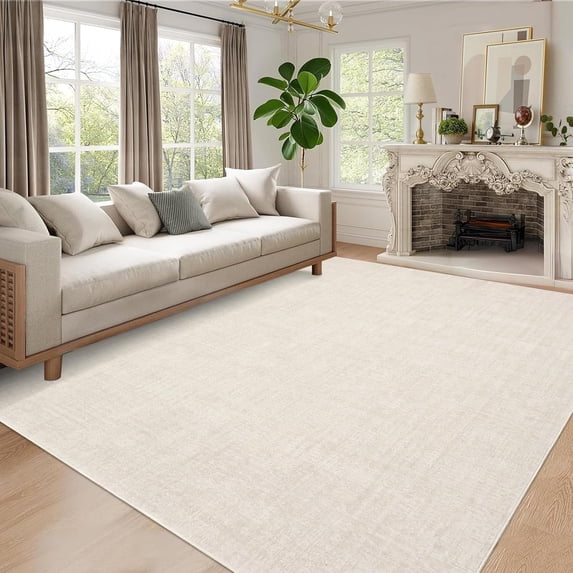 Modern Solid Area Rug 10x13 Machine Washable Rug for Living Room Non-Slip Stain Resistant Abstract Bedroom Rug Contemporary Throw Floor Carpet for Dining Room Solid Area Rug for Home Office