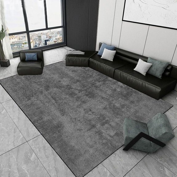 Modern Solid Color Living Room Large Area Carpet Light Luxury Simple Bedroom ration Rug Hallway Entr