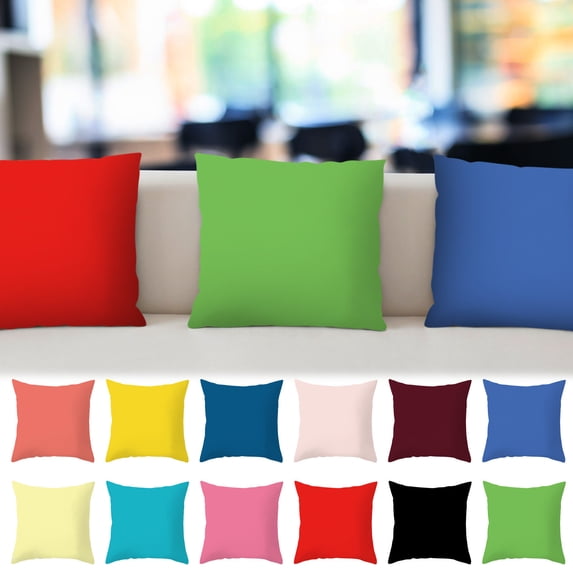 Modern Solid Color Throw Pillow Covers, 18x18 Inch Weather Resistant Decorative Cushion Cases, Easy Clean Universal Pillow Slipcovers for Indoor Sofa Bed Chair Outdoor Patio Garden