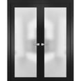 thumbnail image 1 of Modern Solid French Double Doorss 72 x 84 inches with Handles, 1 of 7