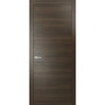 thumbnail image 1 of Modern Solid Interior Door with Handle | Planum 0010 Chocolate Ash | Single Regural Panel Frame Trims | Bathroom Bedroom Sturdy Doors-36" x 96", 1 of 6