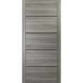 thumbnail image 1 of Modern Solid Interior Door with Handle | Planum 0015 Ginger Ash | Single Regural Panel Frame Trims | Bathroom Bedroom Sturdy Doors-24" x 80", 1 of 6