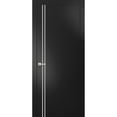 thumbnail image 1 of Modern Solid Interior Door with Handle | Planum 0310 Black Matte | Single Regural Panel Frame Trims | Bathroom Bedroom Sturdy Doors-18" x 84", 1 of 6