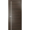 thumbnail image 1 of Modern Solid Interior Door with Handle | Planum 0310 Chocolate Ash | Single Regural Panel Frame Trims | Bathroom Bedroom Sturdy Doors-30" x 96", 1 of 6