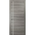 thumbnail image 1 of Modern Solid Interior Door with Handle | Planum 0310 Ginger Ash | Single Regural Panel Frame Trims | Bathroom Bedroom Sturdy Doors-42" x 96", 1 of 6