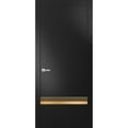 thumbnail image 1 of Modern Solid Interior Door with Handle | Planum 2010 Black Matte | Single Regural Panel Frame Trims | Bathroom Bedroom Sturdy Doors-18" x 96", 1 of 6