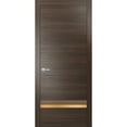 thumbnail image 1 of Modern Solid Interior Door with Handle | Planum 2010 Chocolate Ash | Single Regural Panel Frame Trims | Bathroom Bedroom Sturdy Doors-24" x 96", 1 of 6