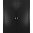 thumbnail image 1 of Modern Solid Interior Double Doors 48 x 80 inches with Handles, 1 of 6