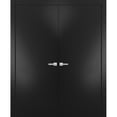thumbnail image 1 of Modern Solid Interior Double Doors 64 x 96 inches with Handles, 1 of 7