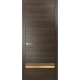 thumbnail image 1 of Modern Solid Interior Pre-Hung Door with Handle | Planum 2010 Chocolate Ash | Single Regural Panel Frame Trims | Bathroom Bedroom Sturdy Doors-24" x 84", 1 of 7