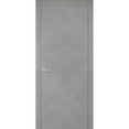 thumbnail image 1 of Modern Solid Interior Pre-Hung Door with Handle | Planum 0010 Concrete | Single Regural Panel Frame Trims | Bathroom Bedroom Sturdy Doors-18" x 84", 1 of 5