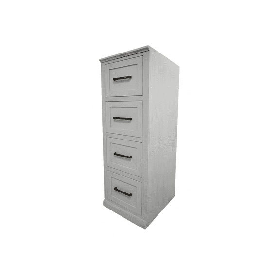 Modern Solid Wood 4 Drawer File Cabinet