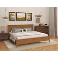 thumbnail image 1 of Modern Solid Wood King Size Platform Bed with Sturdy Wooden Slats Support,No Box Spring Needed, Seadrift, 1 of 8