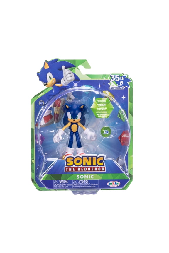 - 4 Inch - Modern Sonic w/ Chaos Emerald 35th Anniversary