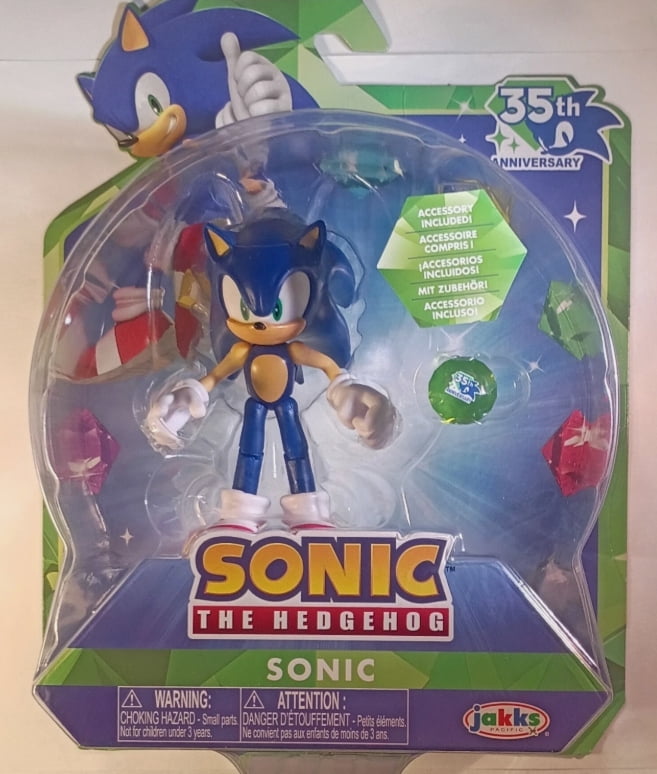 Modern Sonic w/ Chaos Emerald 35th Anniversary Action Figure - 4 Modern Sonic w/ Chaos Emerald 35th Anniversary Action Figure - 4
