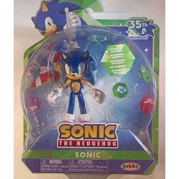 Modern Sonic w/ Chaos Emerald 35th Anniversary Action Figure - 4"