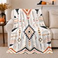 thumbnail image 1 of Modern Southwestern Geometric Diamond Pattern Bold Tribal Art, Dramatic Artistic Scene, Warm Flannel Blanket for Home Library and Reading Nook, Art Lovers Housewarming Gift, Artistic Home Decor, 1 of 9