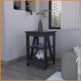 thumbnail image 1 of Modern Space-Saving Coffee Table with Two Shelves for Living Room, Organizes Books & Remotes, 1 of 8
