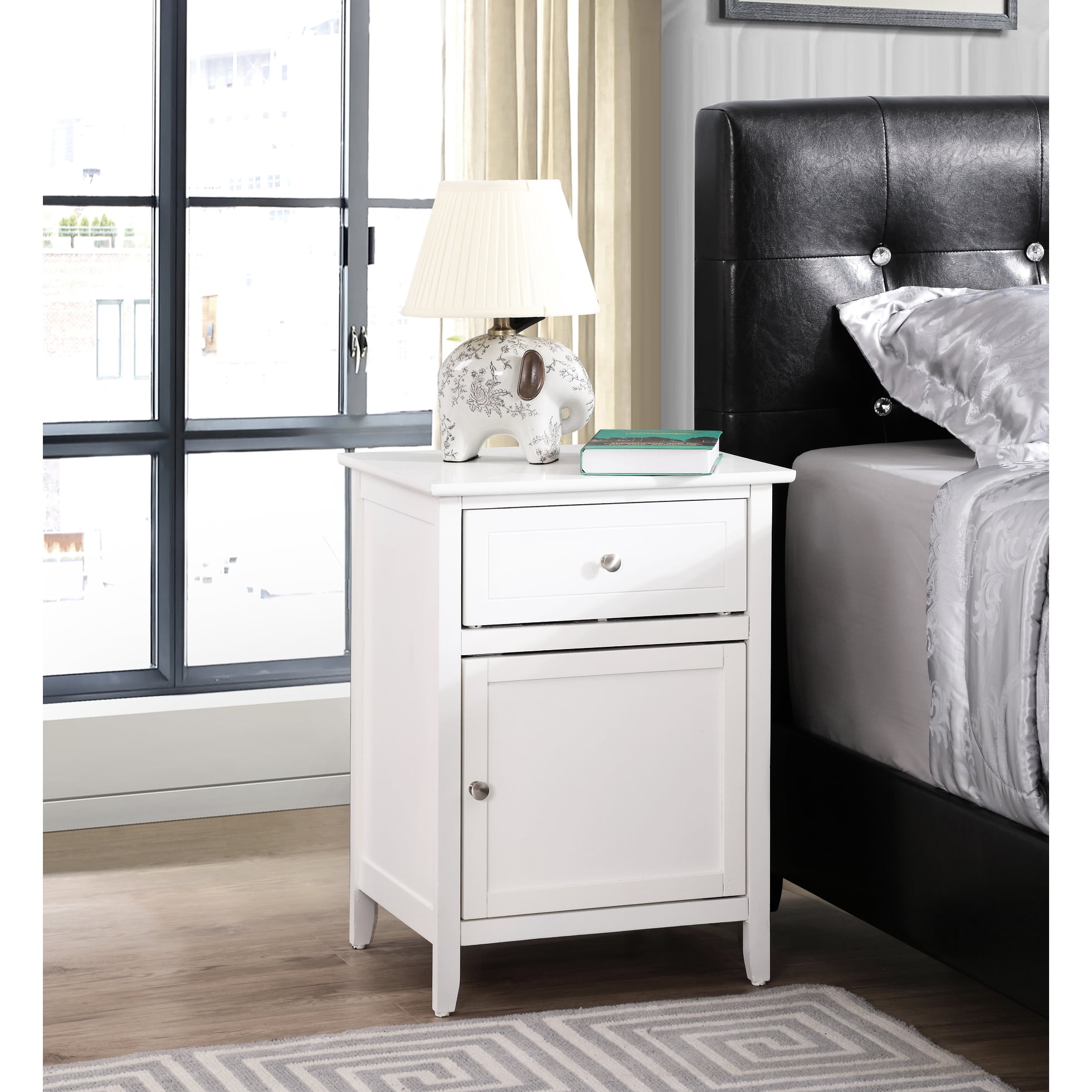 Modern Space White Nightstand For Home - 25