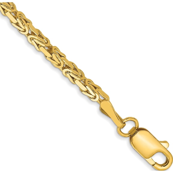 Jewelry by Sweet Pea 10K Yellow Gold 2mm Byzantine Chain