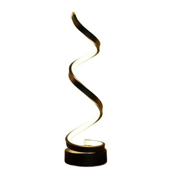 Modern Spiral Design LED Lights, Table Lamp for Summer, USB Powered Dimmable Nightstand LED Light, Minimalistic Bedside Desk Night Light, Cozy Lighting Room Lights
