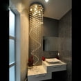 thumbnail image 1 of Modern Spiral K9 Crystal Chandelier, Raindrop Staircase Ceiling Light LED Pendant Lamp Lighting Fixtures for for Living Room Hotel Hallway Foyer Size: D16 XH39, 1 of 7