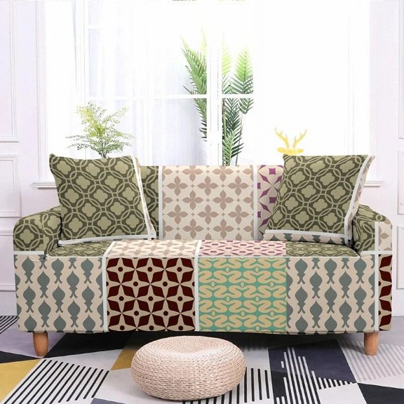 Modern Splicing Multi-element Printed Sofa Cover Home Sofa Elastic Dust-proof and Wrinkle Resistant Combination Sofa Universal